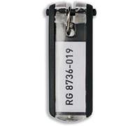 Portachiavi Durable Key Clip Nero 25 mm 68 mm 6 pezzi