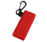 Portachiavi elastico con clip per rossetto, organizer per balsamo, portachiavi da viaggio per donne e ragazze, per balsamo, borsa portachiavi, Rosso, Taglia unica