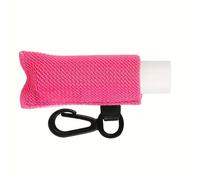 Portachiavi elastico con clip per rossetto, organizer per balsamo, portachiavi da viaggio per donne e ragazze, per balsamo, borsa portachiavi, Rosso rosato, Taglia unica