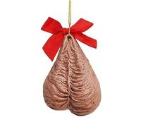 Portachiavi fallico con testicolo, ciondolo fortunato in resina, ornamenti pendenti, ciondolo genitali maschili pelosi, miglior regalo di compleanno bavaglio per uomini e donne, amici, lui lei(Bow tie