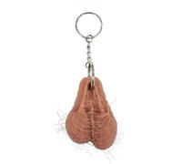 Portachiavi fallico con testicolo, ciondolo fortunato in resina, ornamenti pendenti, ciondolo genitali maschili pelosi, miglior regalo di compleanno bavaglio per uomini e donne, amici, lui lei(Testicl
