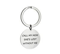Portachiavi Fidanzati Coppia Personalizzati, Regalo di Buon Auspicio per Casa Nuova Argento Acciaio Inossidabile Rotondo con Lettera 25X25Mm