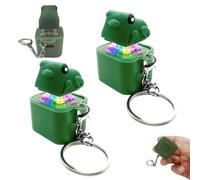 Portachiavi Fidget Toy a forma di rana con verso e LED - Ricaricabile, resistente e dai colori vivaci (Frog2)