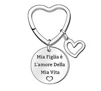 Portachiavi Figlia Donna Ragazza Regalo di Figlia"Mia Figlia è L'amore della Mia Vita" Portachiavi Regalo di Compleanno