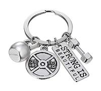 Portachiavi Fitness con Ciondolo per il Peso, Portachiavi con Mini Manubrio Kettlebell e Portachiavi per Palestra con Pesi per Bodybuilding e Portachiavi con Bilanciere per Sollevamento Pesi