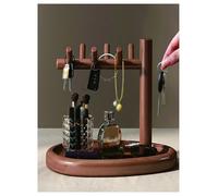 Portachiavi for tavolo d'ingresso, portaoggetti for gioielli, elegante e robusto porta chiavi in legno, vassoio portaoggetti for bagno e soggiorno(Color3)