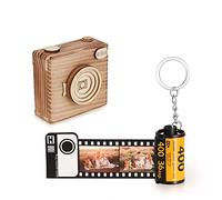 Portachiavi Foto Personalizzati con 10 Foto Pezzi Rotolo di Pellicola per Stampa con Incisione di Foto Portachiavi con Album per Auto Regalo per Uomini Donne Valentino Festa della mamma