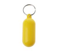 Portachiavi galleggiante bianco/giallo a forma di pillola per portachiavi per sci nautico barca pesca Whitewater Raftin
