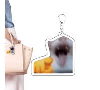 Portachiavi Gattino - Ciondolo Portachiavi Cucciolo In Acrilico | Charm Animale Accessorio Moda Per Donna Zaino Borsa Regalo Scolastico
