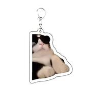 Portachiavi Gattino - Gatto Portachiavi Acrilico - Charm Animale Accessorio Moda Per Donna Zaino Borsa Regalo Scolastico