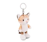 Portachiavi Gatto 10cm Marrone - Delizioso Ciondolo in Forma di Animale in Morbido Peluche con Anello per cordini e Pendenti