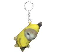 Portachiavi Gatto Banana, Peluche Gatto Banana, Novità Portachiavi Gatto Peluche con Suono, Gatto Banana da Polso, Portachiavi Peluche Miao Gatto che Piange per Compleanno Bambini, Adulti, Festa