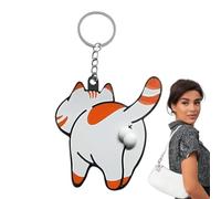 Portachiavi Gatto - Ciondolo Per Borsa, Pendente Borsa | Accessorio Con Pallina Rotante, Portachiavi Per Zaino Scuola, Ideale Per Amanti Dei Gatti