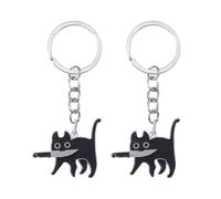 Portachiavi Gatto Da 2 Pezzi, Portachiavi Creativi, Portachiavi Divertenti, Portachiavi Cartoni Animati Alla Moda, Portachiavi Decorativi