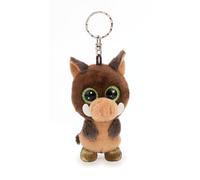NICI Portachiavi GLUBSCHIS Cinghiale Tartufo Fluffle 9cm marrone - Delizioso ciondolo in forma di animale in morbido peluche con anello per cordini e pendenti