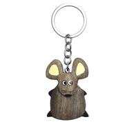 Portachiavi grande in legno Topolino