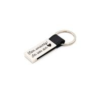 Portachiavi Guidare con attenzione I Bisogno di te qui con me Amore Idea Regalo Partner Ti Amo Per Il mio Tesoro Angelo Custode San Valentino, argento, 53