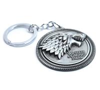 Portachiavi Il trono di spade Winter Is Coming, famiglia Stark, con il sigillo del lupo di Jon Snow, Grey