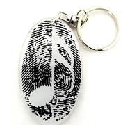 Portachiavi in acrilico note musicali mod.Fingerprint 2