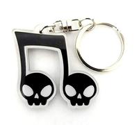 Portachiavi in acrilico note musicali mod. Musical Skulls