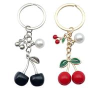 Portachiavi In Ciliegia Da 2 Pezzi, Ciondoli Interessanti, Ciondoli Decorativi Da Donna, Ciondoli Dolci E Carini, Ciondoli Creativi