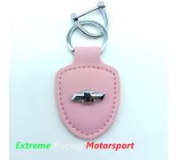PORTACHIAVI IN ECOPELLE COLORE ROSA LOGO METALLICO CHEVROLET