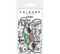 AMBROSIANA Friends (Central Perk Sketch) Portachiavi in Gomma, Multi, Etichettalia Unica Unisex-Adulto