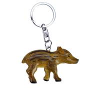 Portachiavi in legno a forma di cinghiale