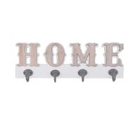 Portachiavi in mdf "home" legno naturale e bianco Bianco