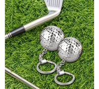 Portachiavi in metallo con pallina da golf da 2 pezzi per etichette per