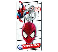 Portachiavi in metallo con testa di Spider-Man Marvel con monogramma