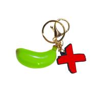 Portachiavi in miniatura a forma di fungo con scatola staccabile Bella borsa fascino gioielli alimentari realistici cultura giapponese portachiavi a forma di fungo, Verde Banana Verde, Taglia unica