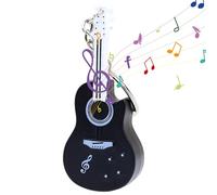 Portachiavi in miniatura a forma di piccola chitarra con suono e luci, mini violino con suono, portachiavi in miniatura con suono, portachiavi creativo con mini violino per uomini e donne (B)