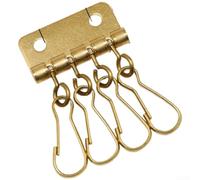 Portachiavi in ottone massiccio con gancio rotante per progetti fai da te in pelle e accessori per borse, inclusi rivetti per portachiavi personalizzati in quattro o sei slot per configurazioni Design
