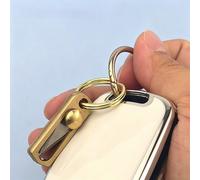 Portachiavi in ottone per for mini utensile pieghevole con lama da taglio in