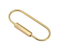 Portachiavi in ottone portatile Anelli a vite Semplice Moschettone Auto Fibbia Clip Titolari Per Gli Uomini Donne Anelli A Vite Per Le Donne