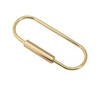 Portachiavi in ottone portatile Anelli a vite Semplice Portachiavi Auto Moschettone Fibbia Clip Titolari Per Gli Uomini Delle Donne Titolare Per Il Passante Della Cintura