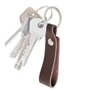 Portachiavi in pelle, accessorio per chiavi auto, 9,5 x 2,9 cm, manico robusto, design minimalista elegante, portachiavi per uomini, donne, familiari, amici, adulti, uso quotidiano, Caff, Refer to