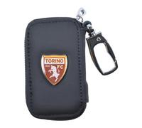 Portachiavi in pelle con zip, anelli interni e placchetta applicata con logo Torino FC, 261839 TORINO