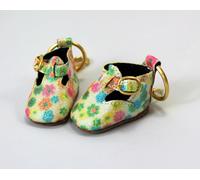 Portachiavi in pelle da donna portachiave con scarpette bambini 3D in cuoio rosa