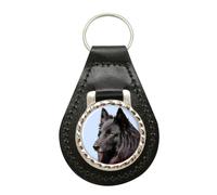 Portachiavi In Pelle Per Cane Pastore Belga (Groenendael)