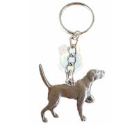 Portachiavi In Peltro Con Pointer Inglese