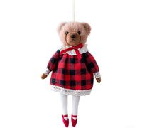 Portachiavi in peluche a forma di orso, stile principessa e gentiluomo, per decorazione e accessori personali (orso gentiluomo)