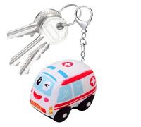 Portachiavi in peluche, bambola dei vigili del fuoco per passeggino, giocattolo educativo per l'apprendimento di bambini in età prescolare per zaino, borsa per viaggi, vacanze e