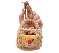 Portachiavi in peluche fatto a mano con portachiavi, portamonete, per riporre le cuffie, calza per le vacanze, per adulti, bambini, portachiavi morbido, portamonete, regalo, B