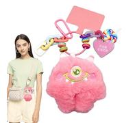 Portachiavi in peluche per zaini, portachiavi in peluche | portachiavi per borsa ornamentale in peluche | portachiavi per auto con ciondolo in peluche colorato per donne o ragazze, supporto