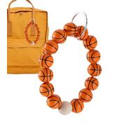Portachiavi In Perline Di Legno, Portachiavi Auto Con Perline A Tema Sportivo, Decorazione Sportiva, Ornamento Portatile Per Borsa Zaino Borsa Portafoglio, Leggero E Robusto, Facile Da Attaccare