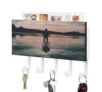 Portachiavi, In piedi nel lago Stampa Key Hanger Wall Mount, Wall Key Hanger, Wall Key Rack, Key Holder Rack Mail Sorter Organizer