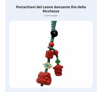 Portachiavi in pietra rossa, drago pace, ciondolo benedizione
