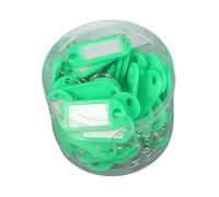 Portachiavi in plastica con anello in metallo portachiavi carta da scrittura 50 pezzi portachiavi etichette inserto portachiavi durevole porta carte etichetta portatile identificatore trasparente per